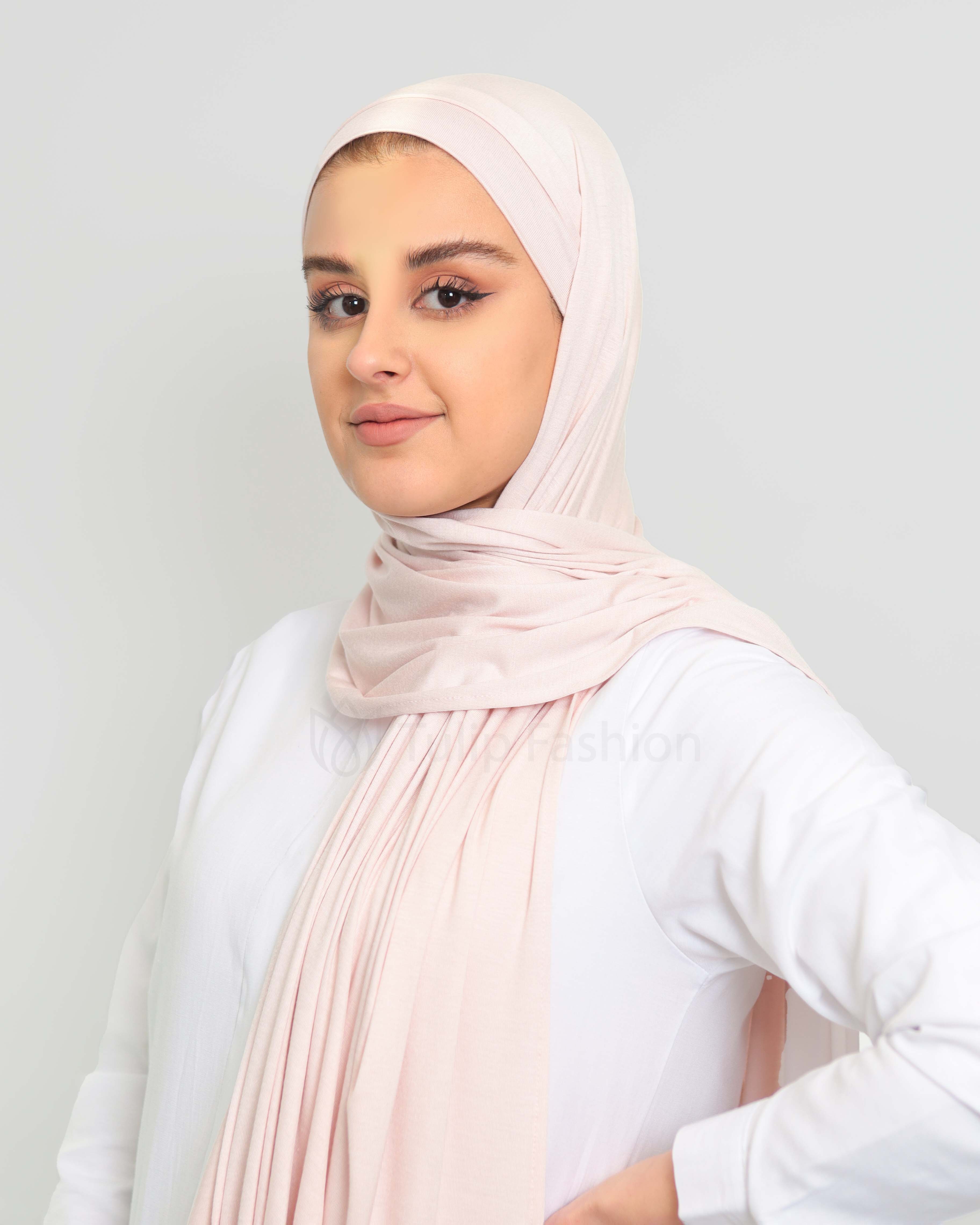 Hijab - Instant Jersey with underscarf - Powder Pink