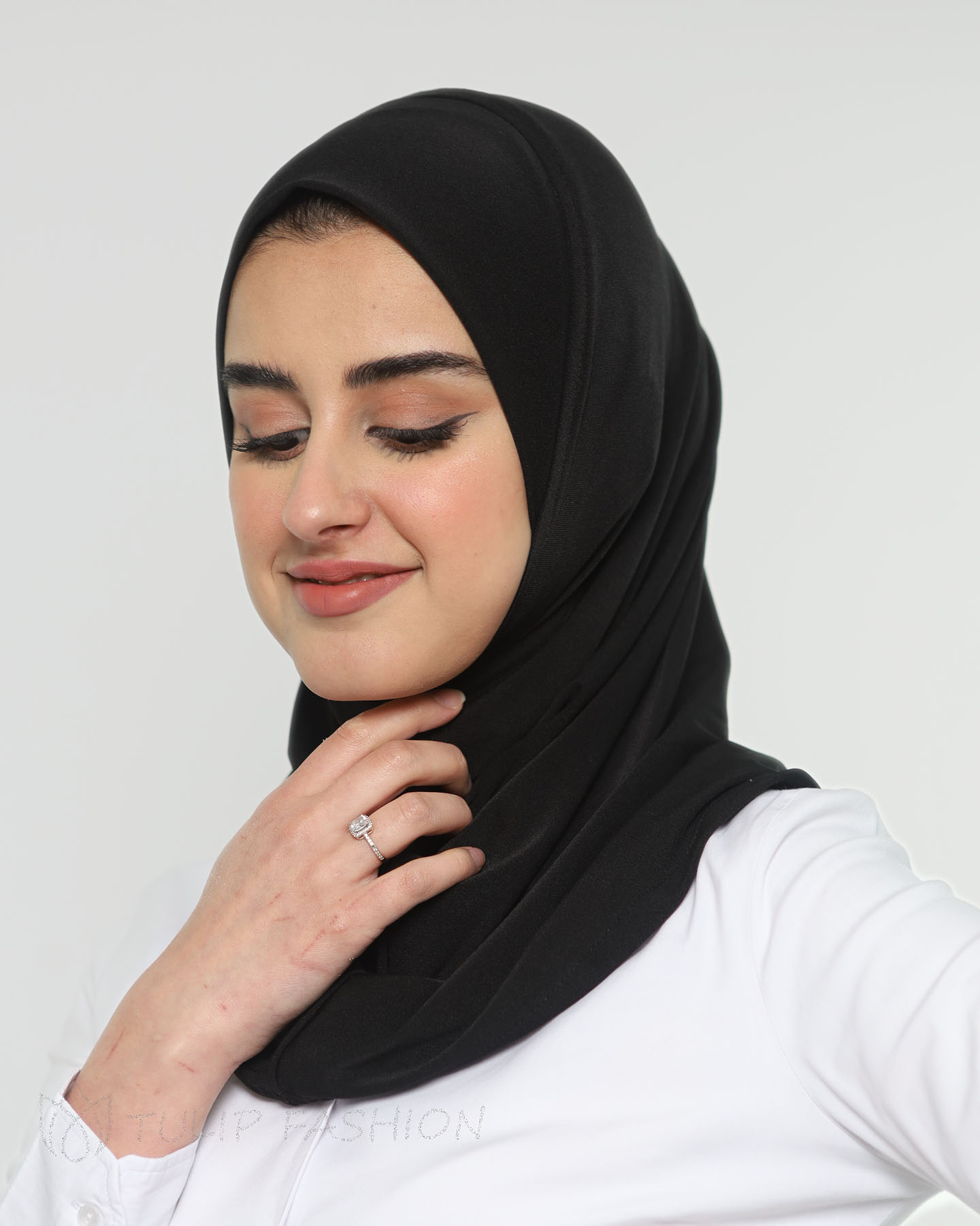 Hijab - Al Amira Lycra - One Piece - Black