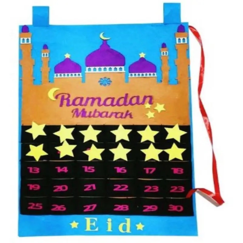 Ramadan Dekoration - Ramadan kalender stjärnor - Blå stjärnor - 2