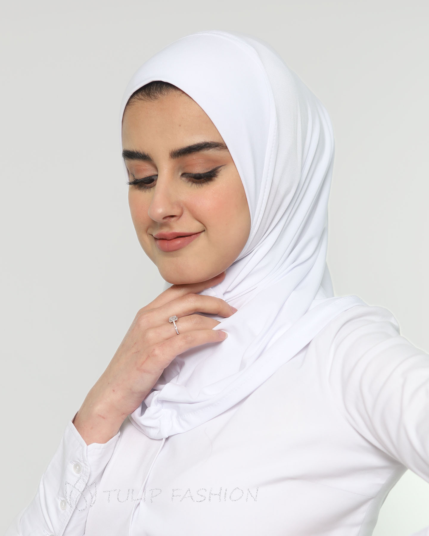 Hijab - Al Amira Lycra - One Piece - White