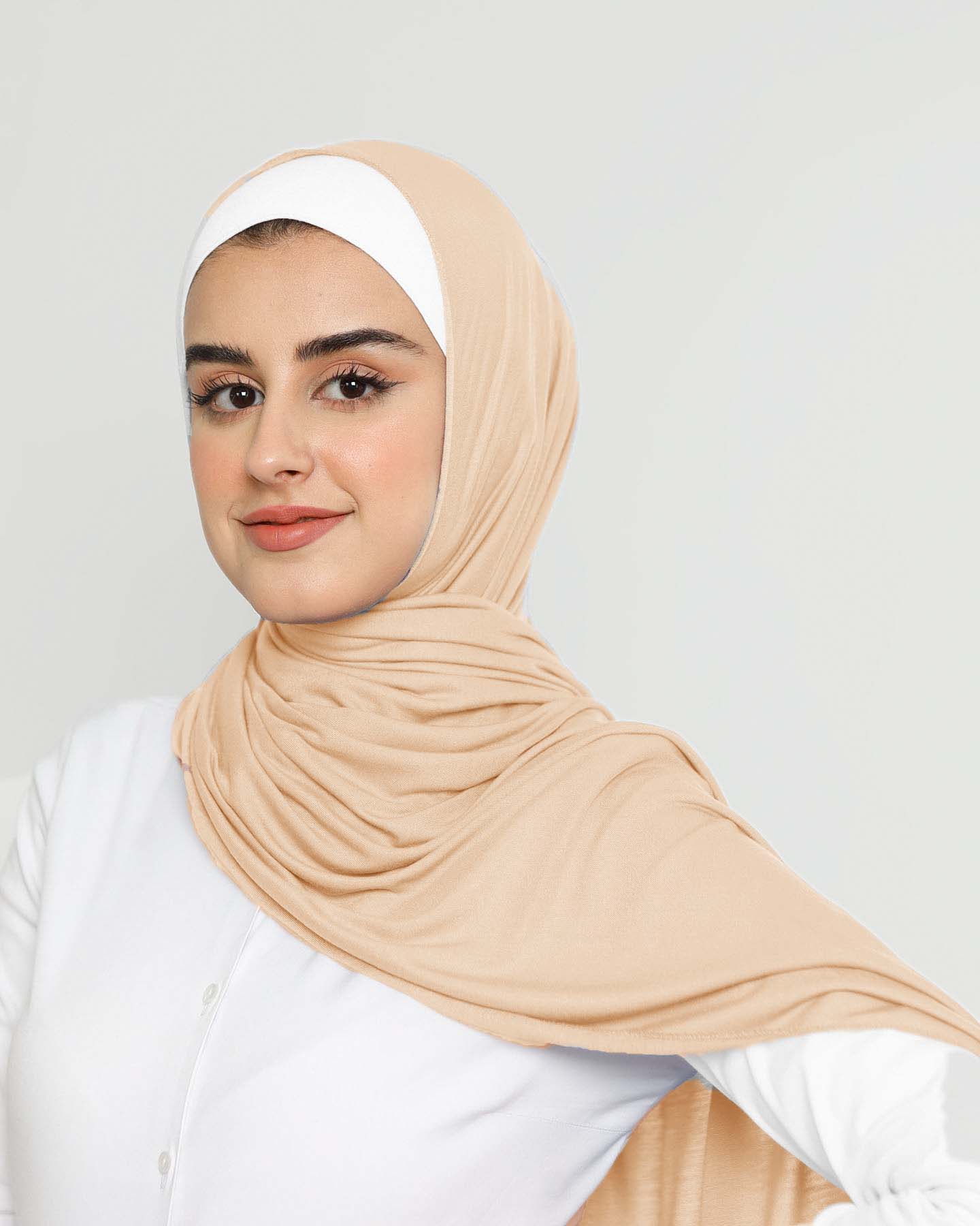 Hijab - Stretch Jersey - Apricot