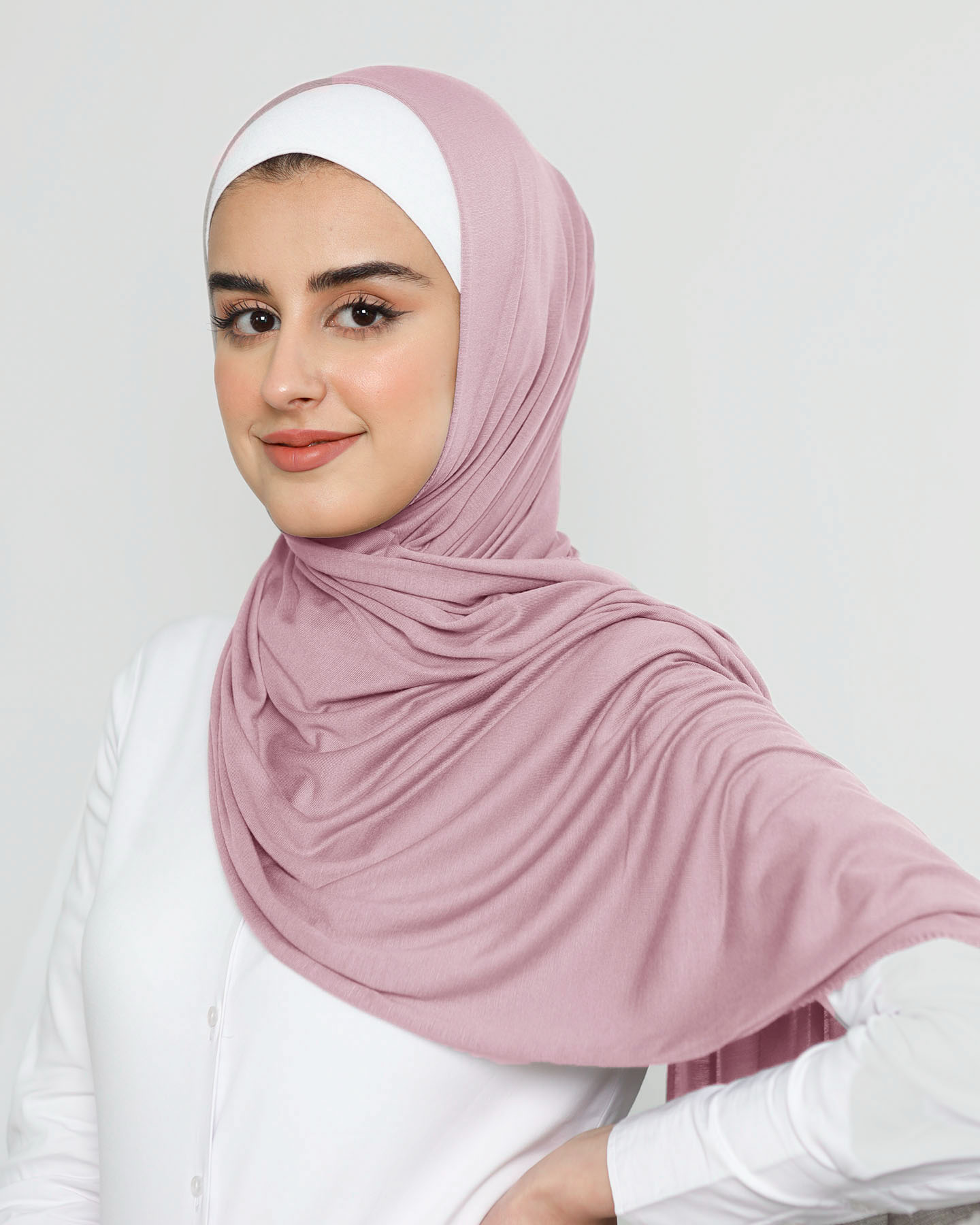 Hijab - Stretch Jersey - Light Rose