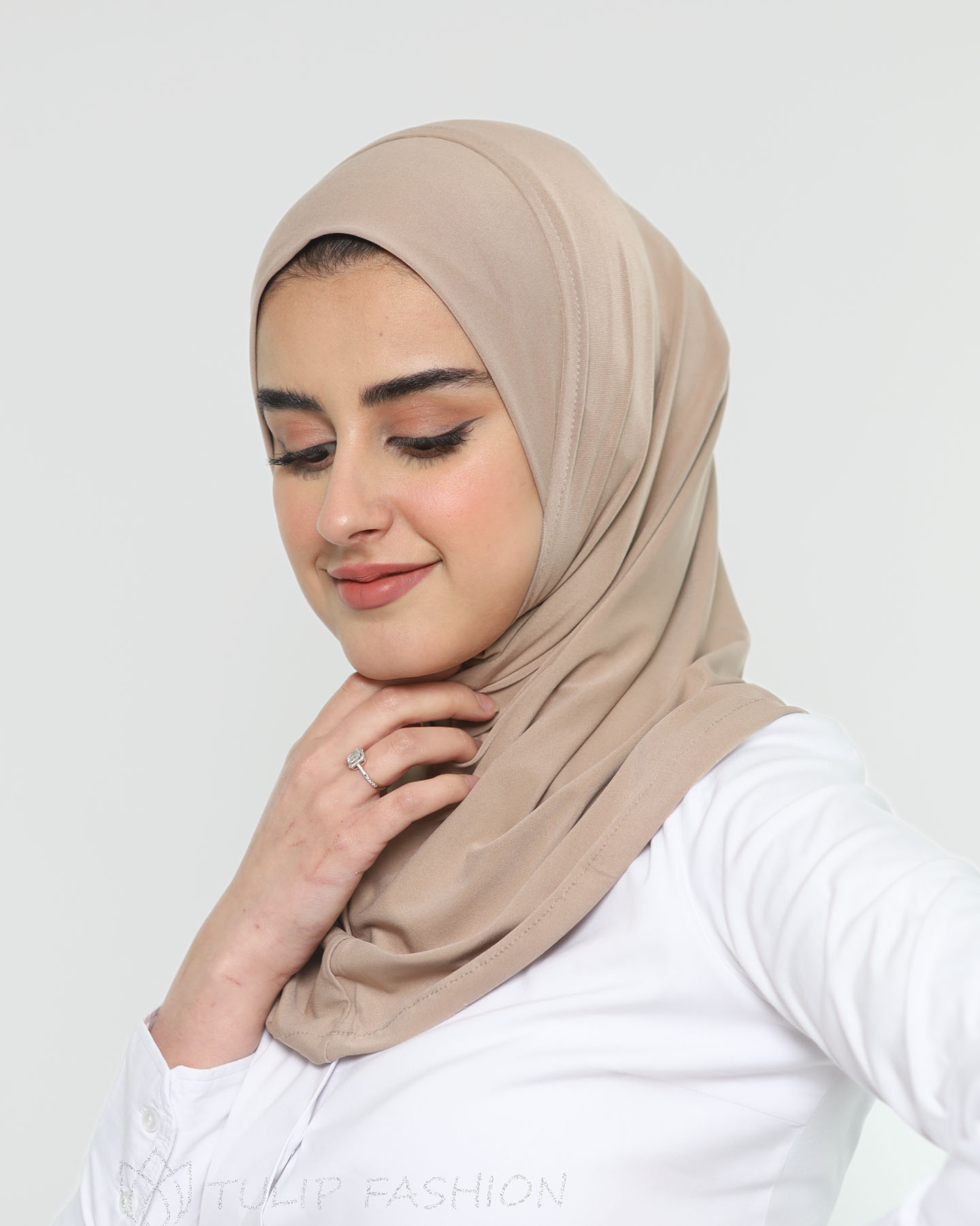 Hijab - Al Amira Lycra - One Piece - Beige
