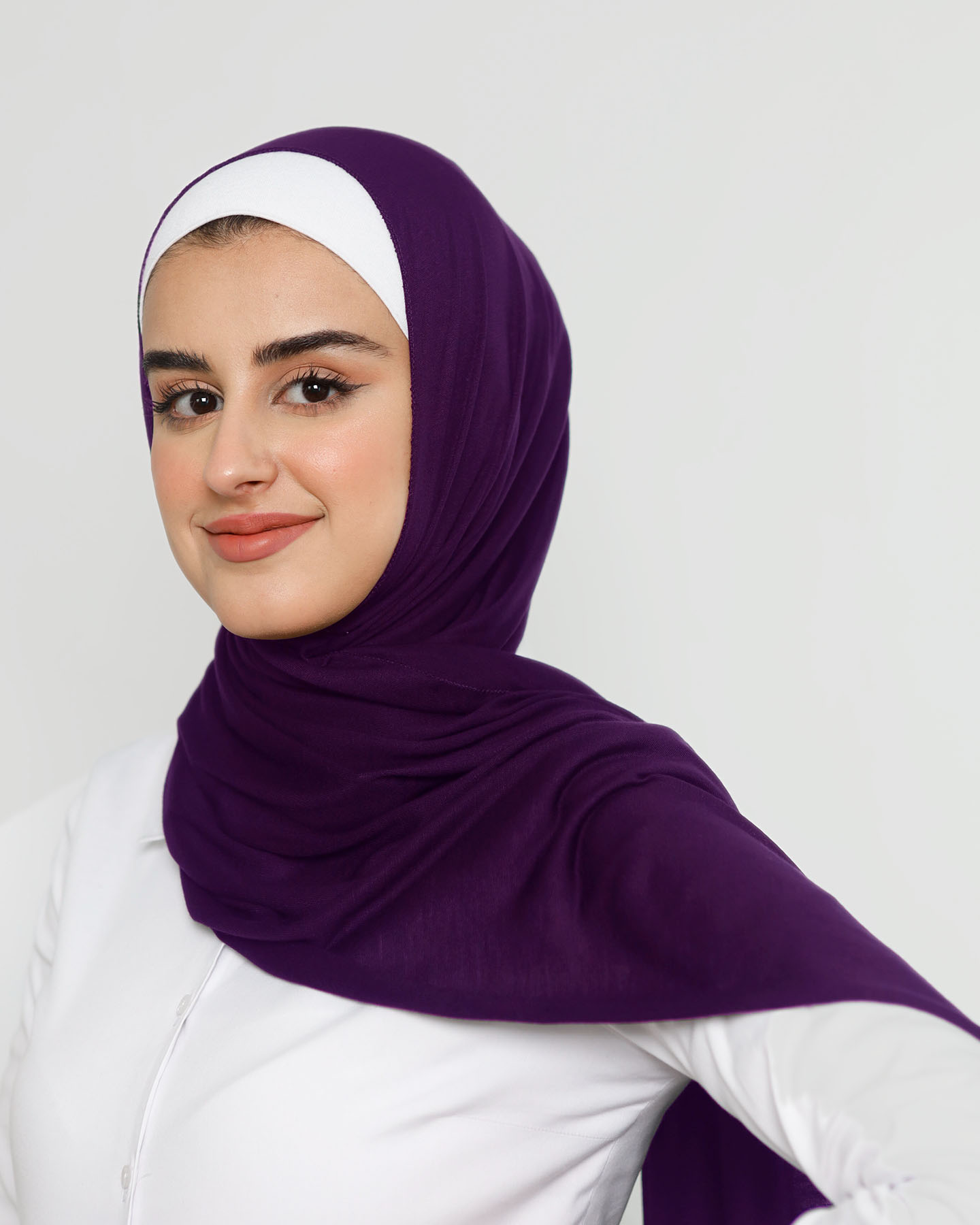Hijab - Stretch Jersey - Dark Purple