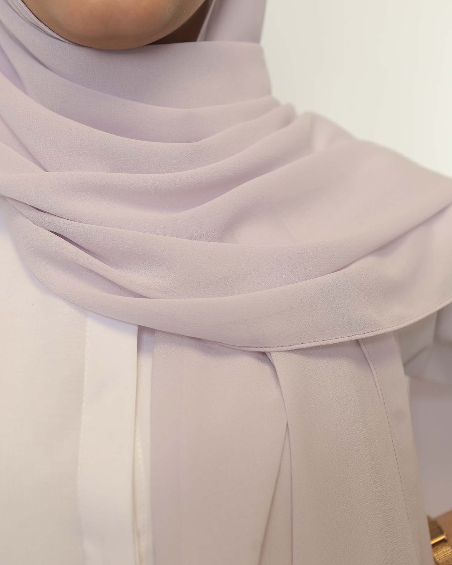 Premium Chiffon Hijab - Light Purple - 3