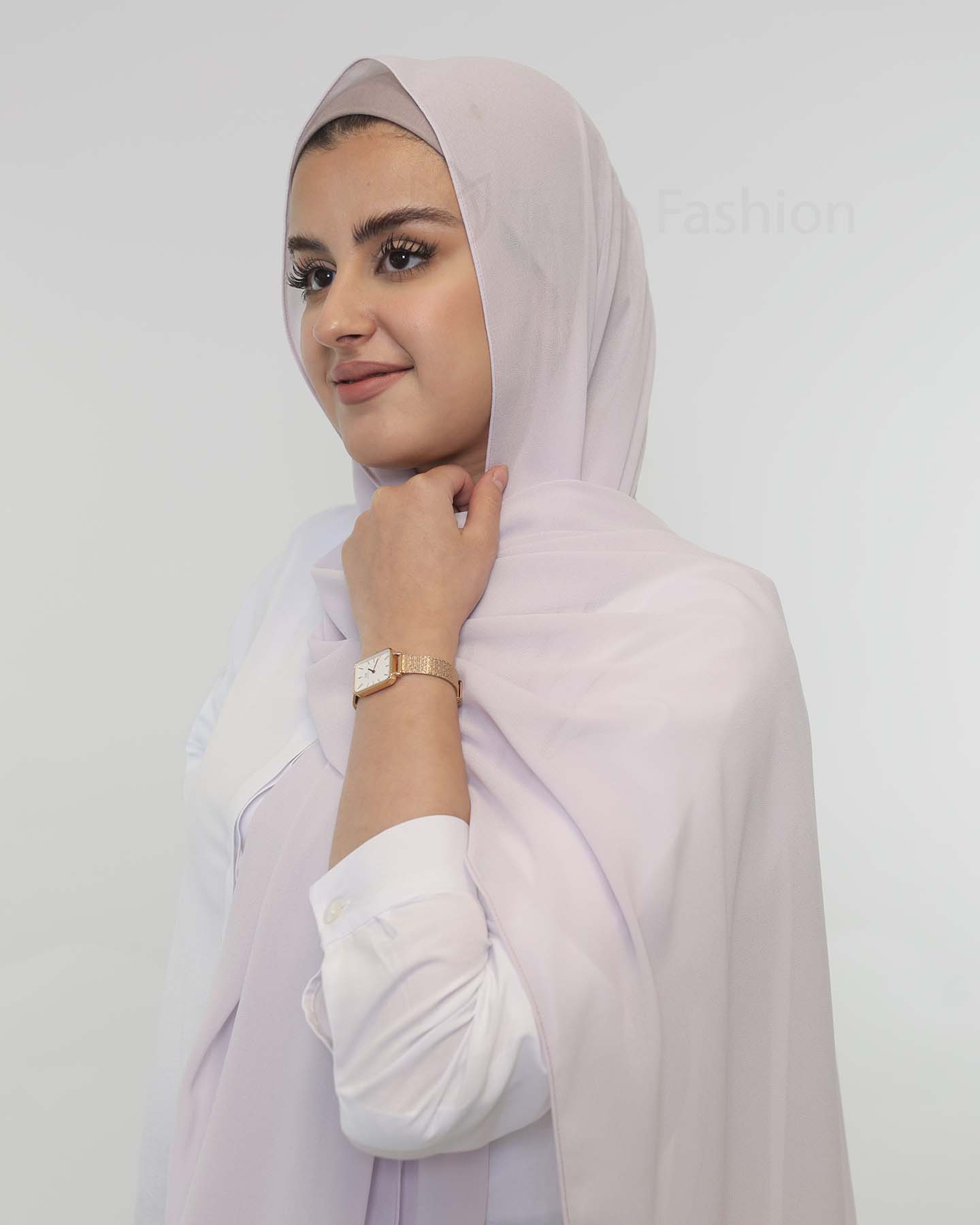 Premium Chiffon Hijab - Light Purple - 2