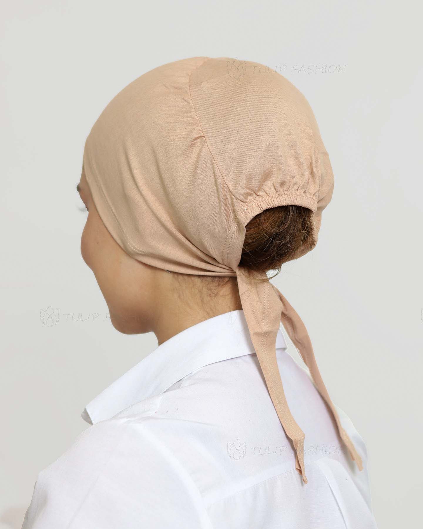 Cap - Tie-back - Nude Beige - 2