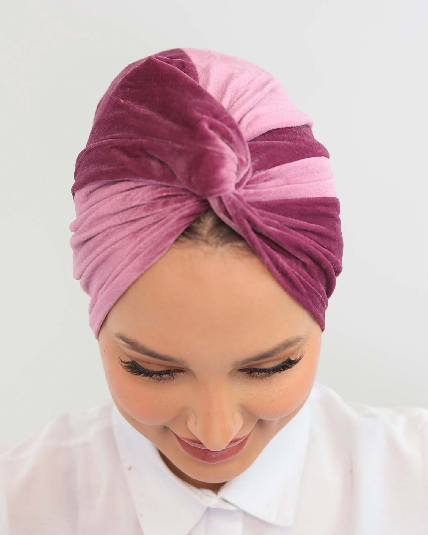 Turban - Adelya Velvet - Rosa - 4