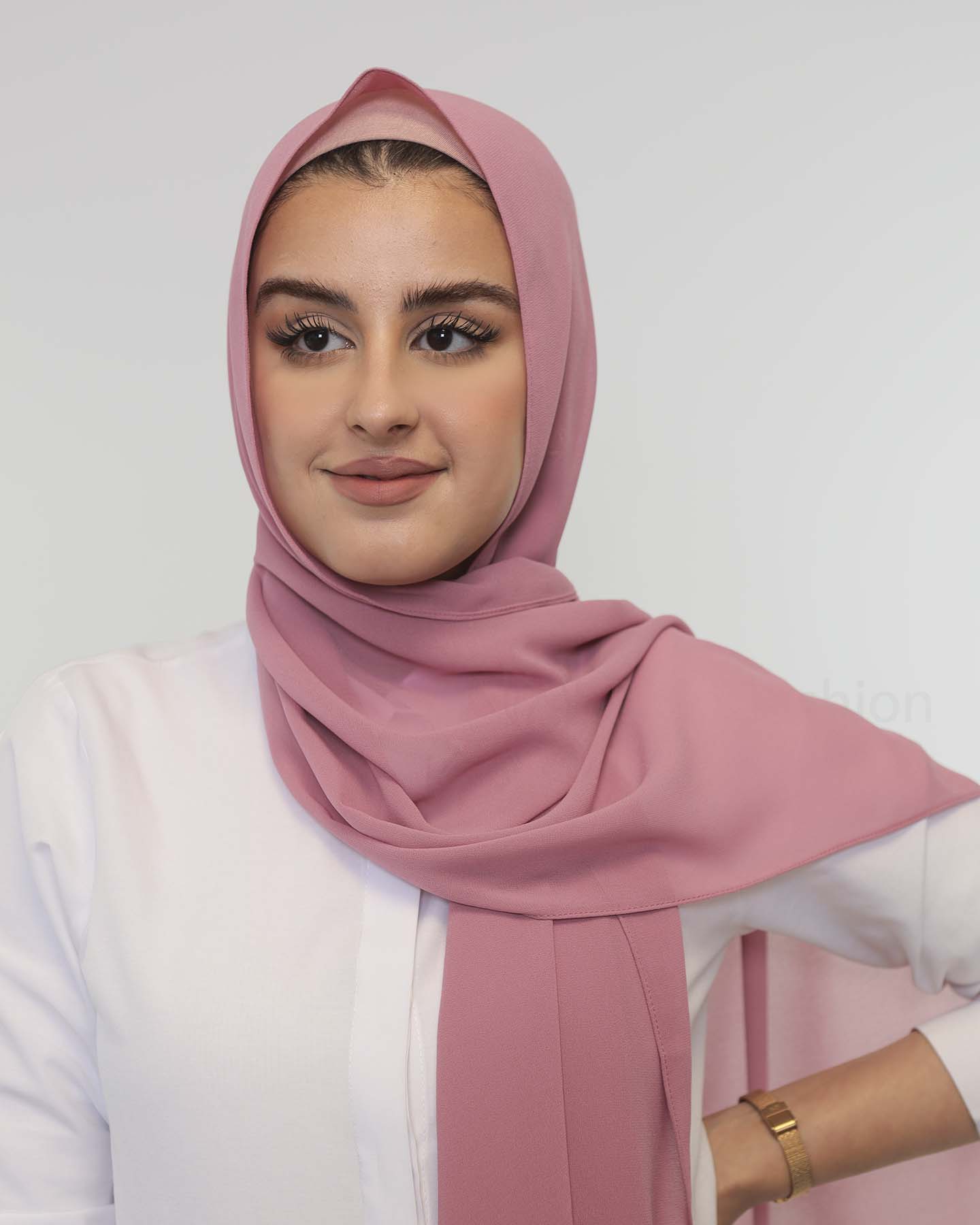Premium Chiffon Hijab - Rose
