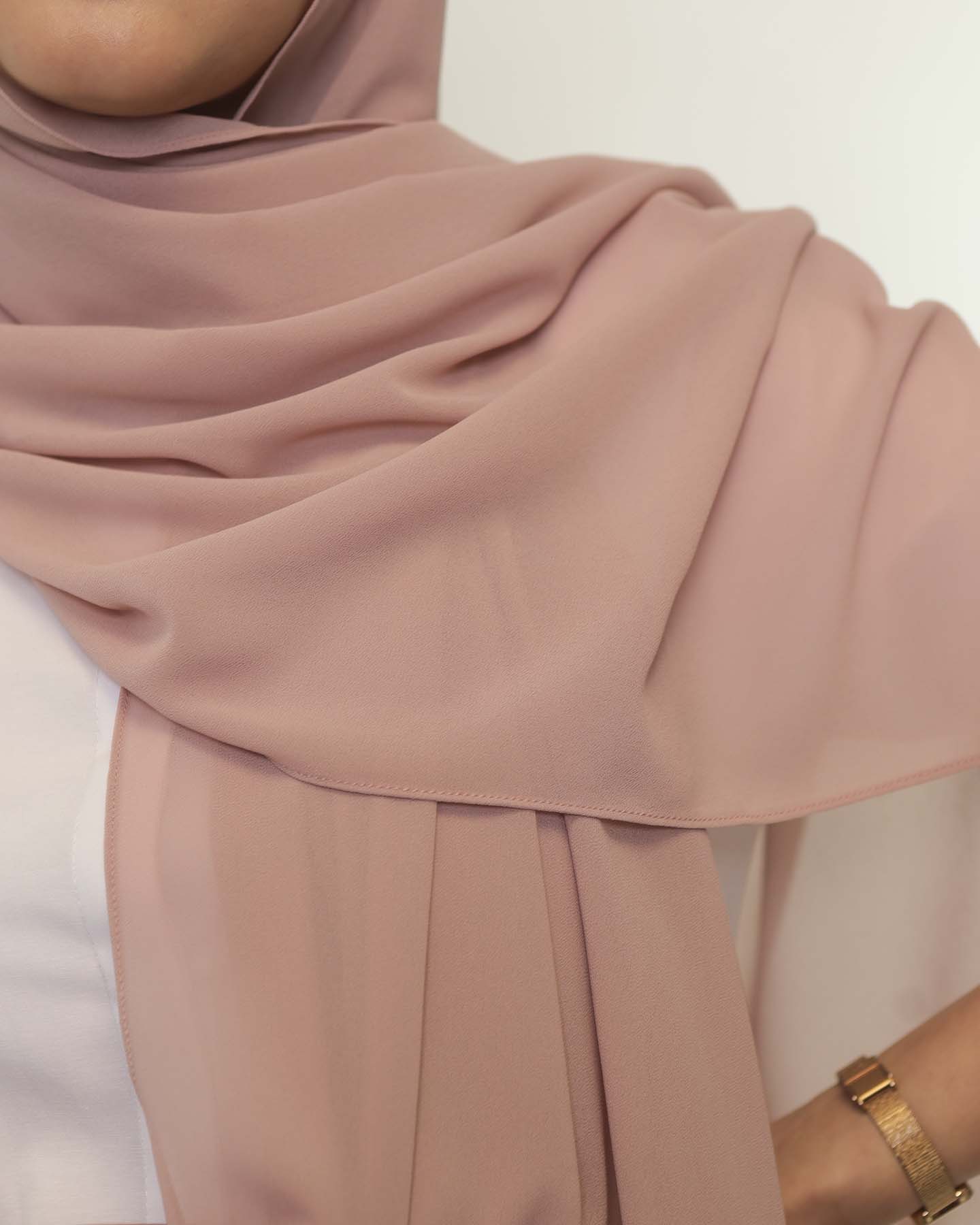 Premium Chiffon Hijab - Ljus Mauve - 3