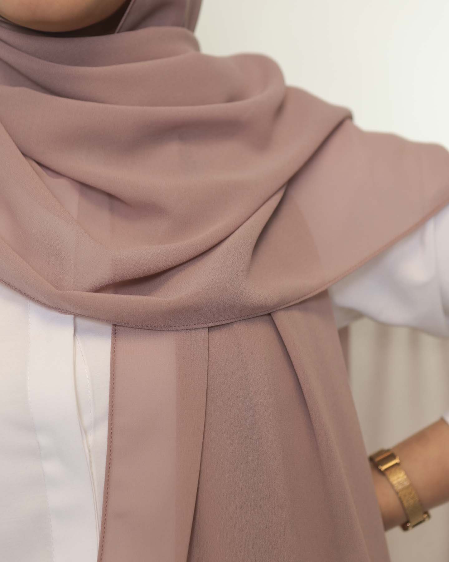 Premium Chiffon Hijab - Old Mauve - 3