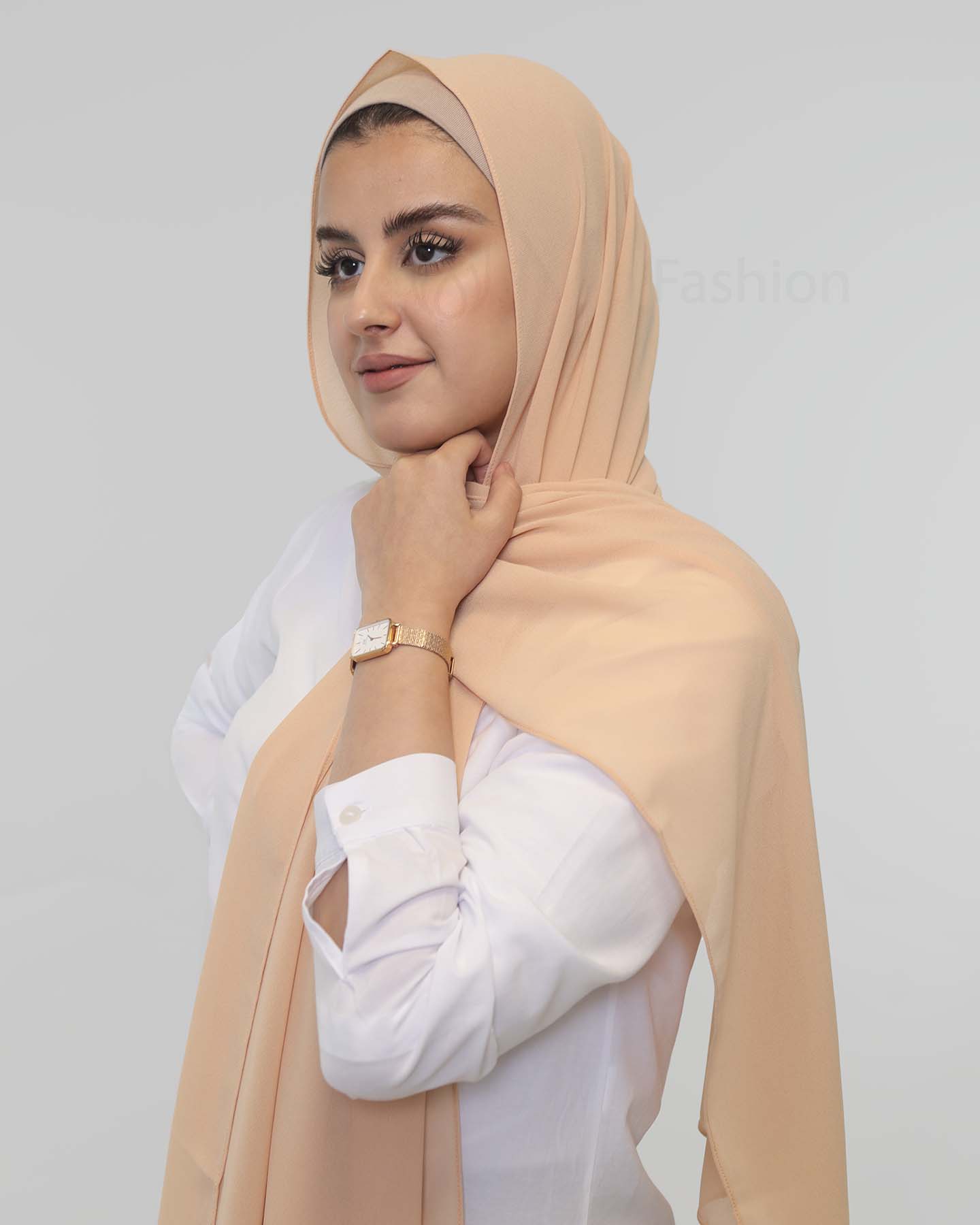 Premium Chiffon Hijab - Camel Beige - 2