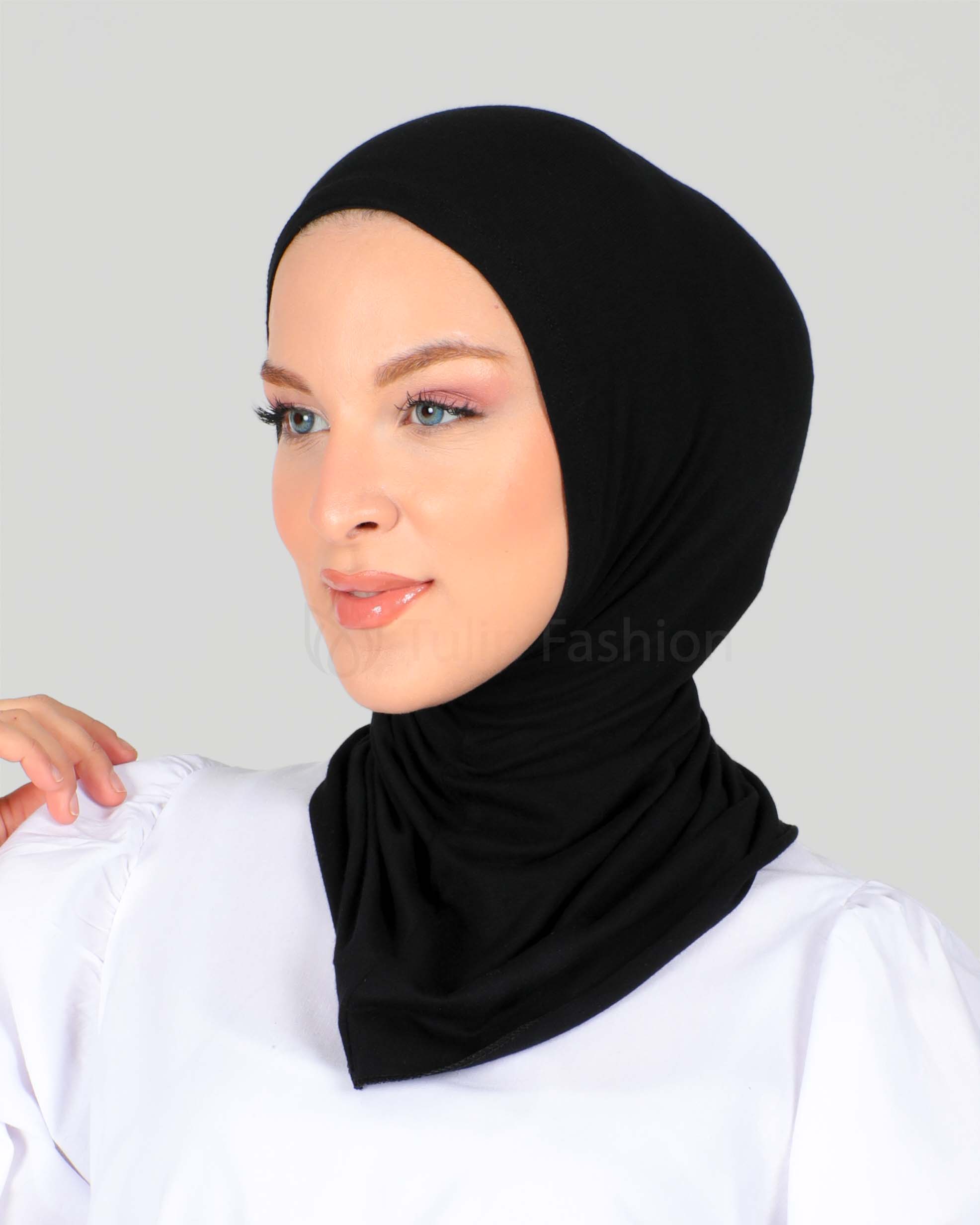 Hijab - Stretch Jersey One Piece - Black - 2