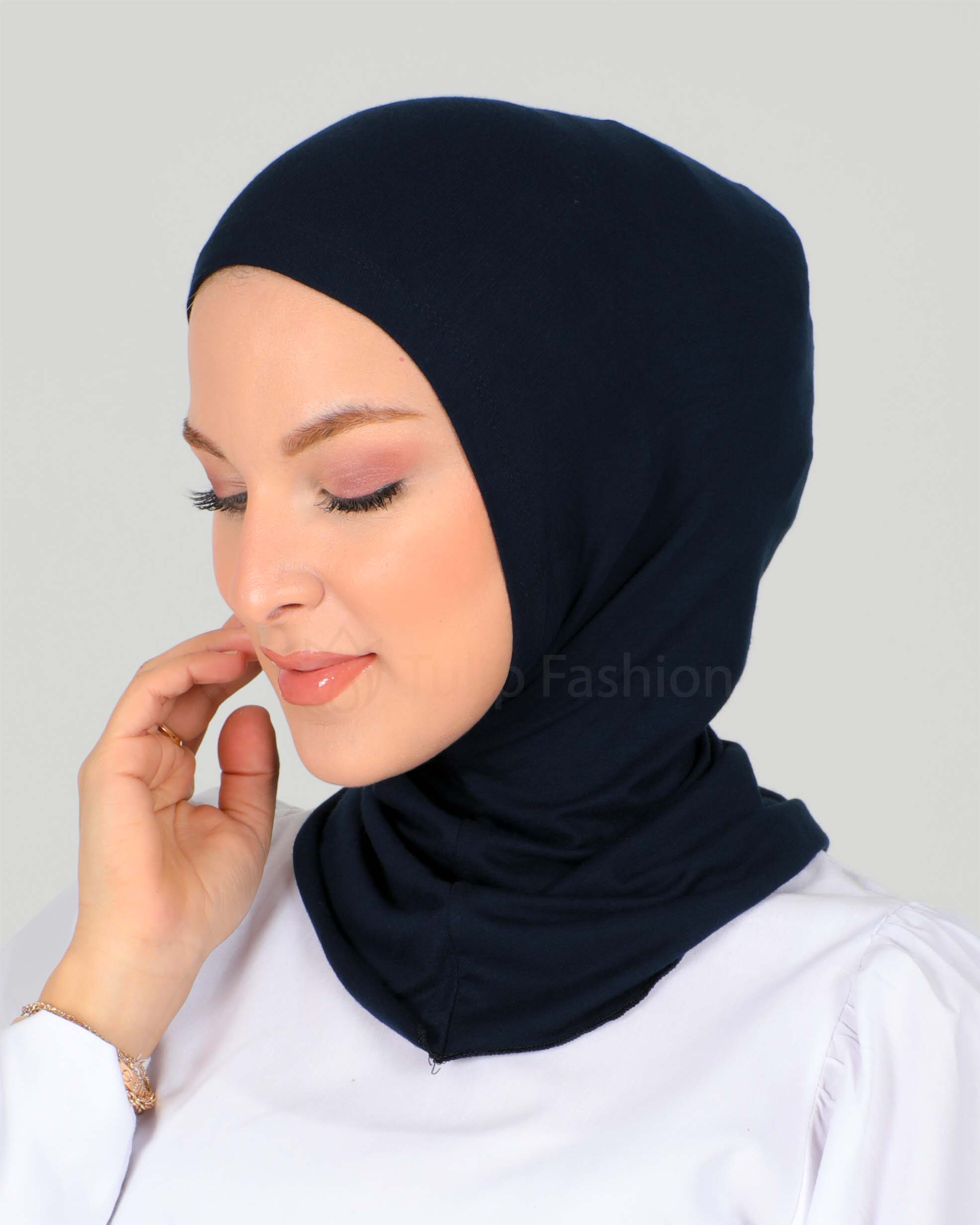 Hijab - Stretch Jersey One Piece - Midnight Blue - 2