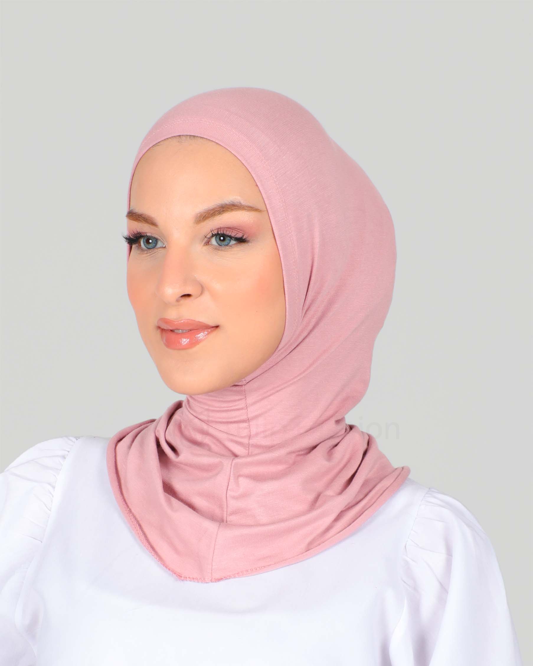 Hijab - Stretch Jersey One Piece - Light Rose - 2