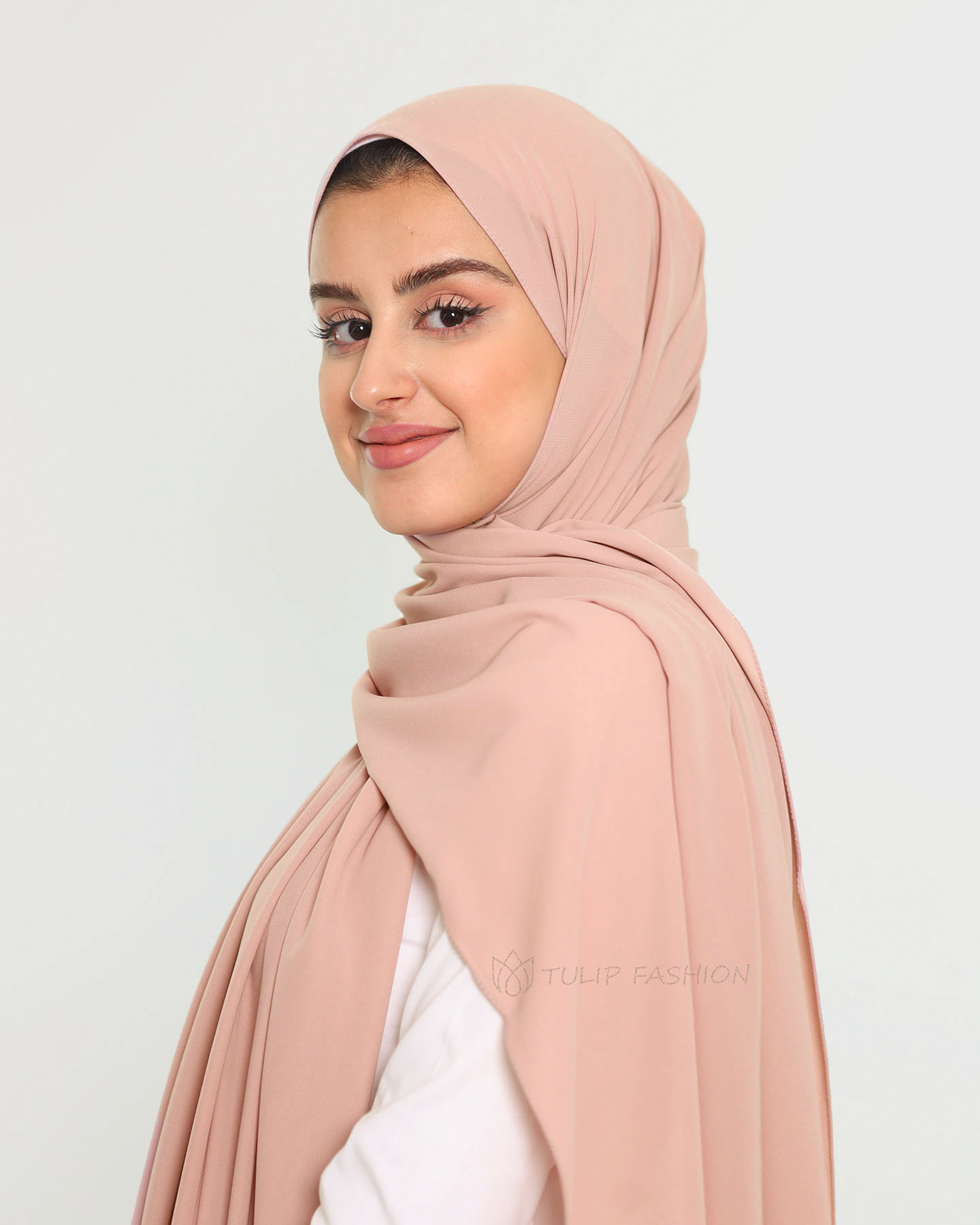 Hijab - Medina Luxury Chiffon - Peach
