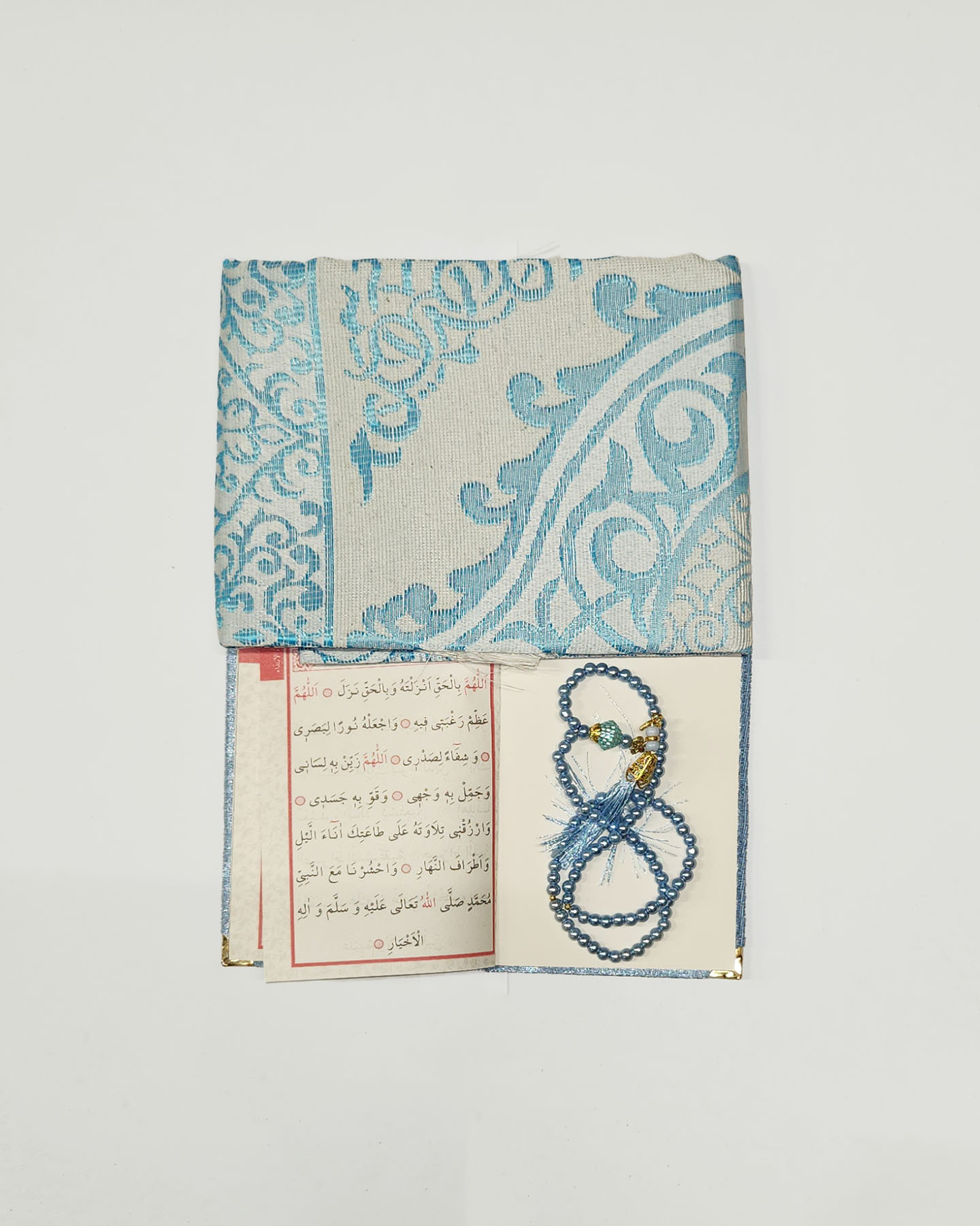 Gift set with prayer rug and rosary Misbaha - Sky Blue - 2