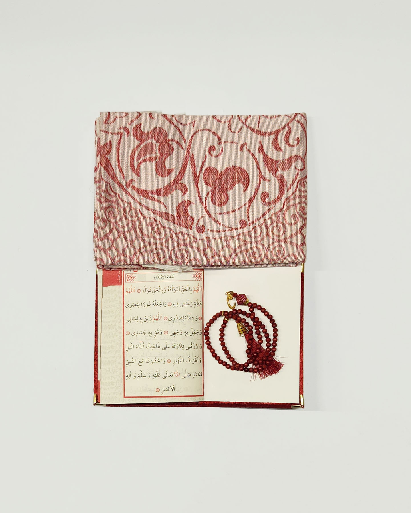 Gift set with prayer rug and rosary Misbaha - Red - 2