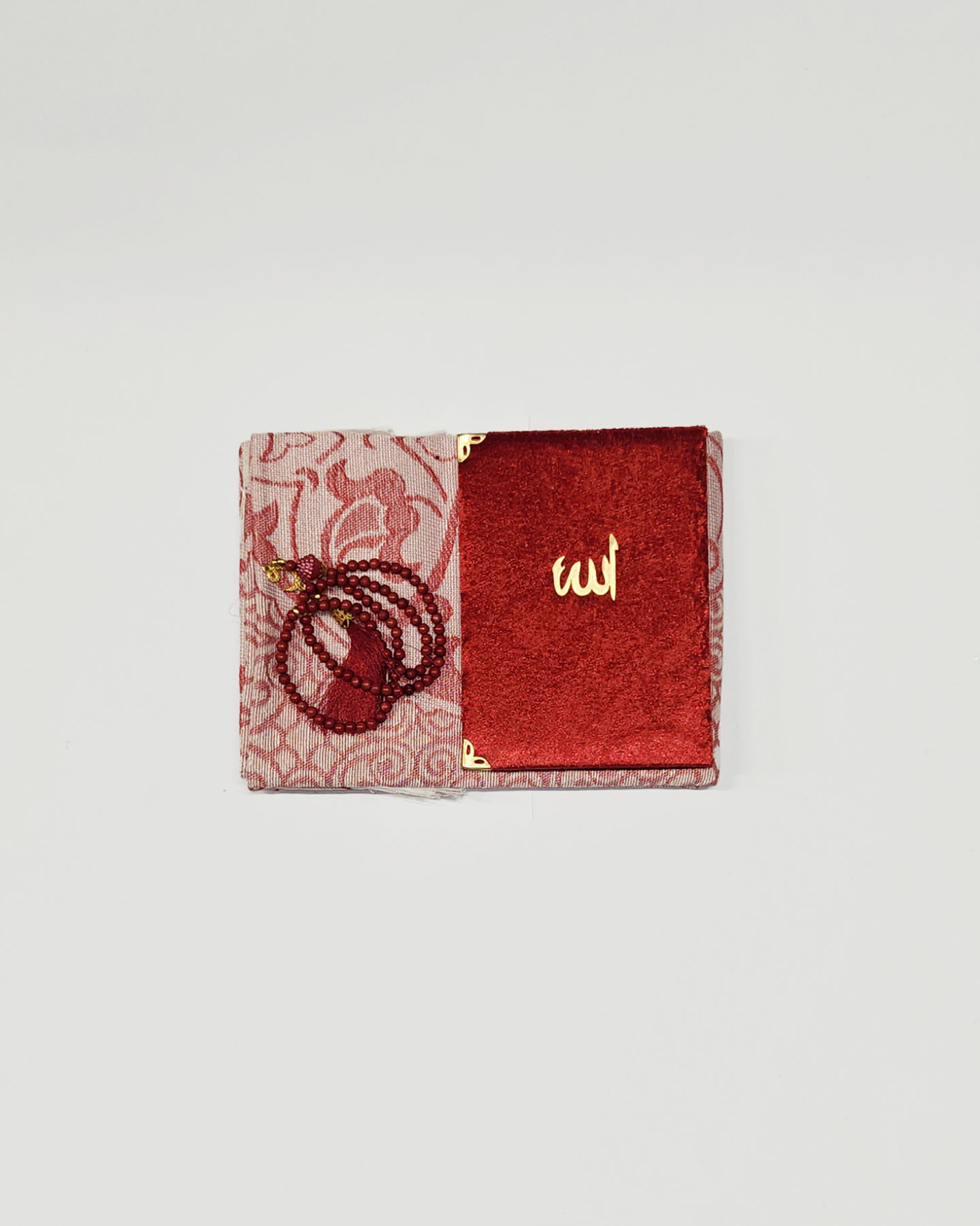 Gift set with prayer rug and rosary Misbaha - Red