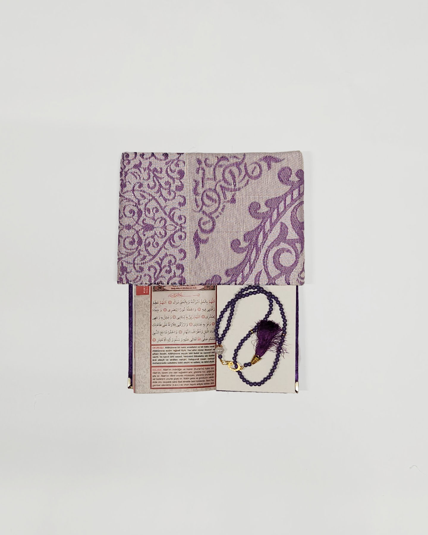 Gift set with prayer rug and rosary Misbaha - Purple - 2