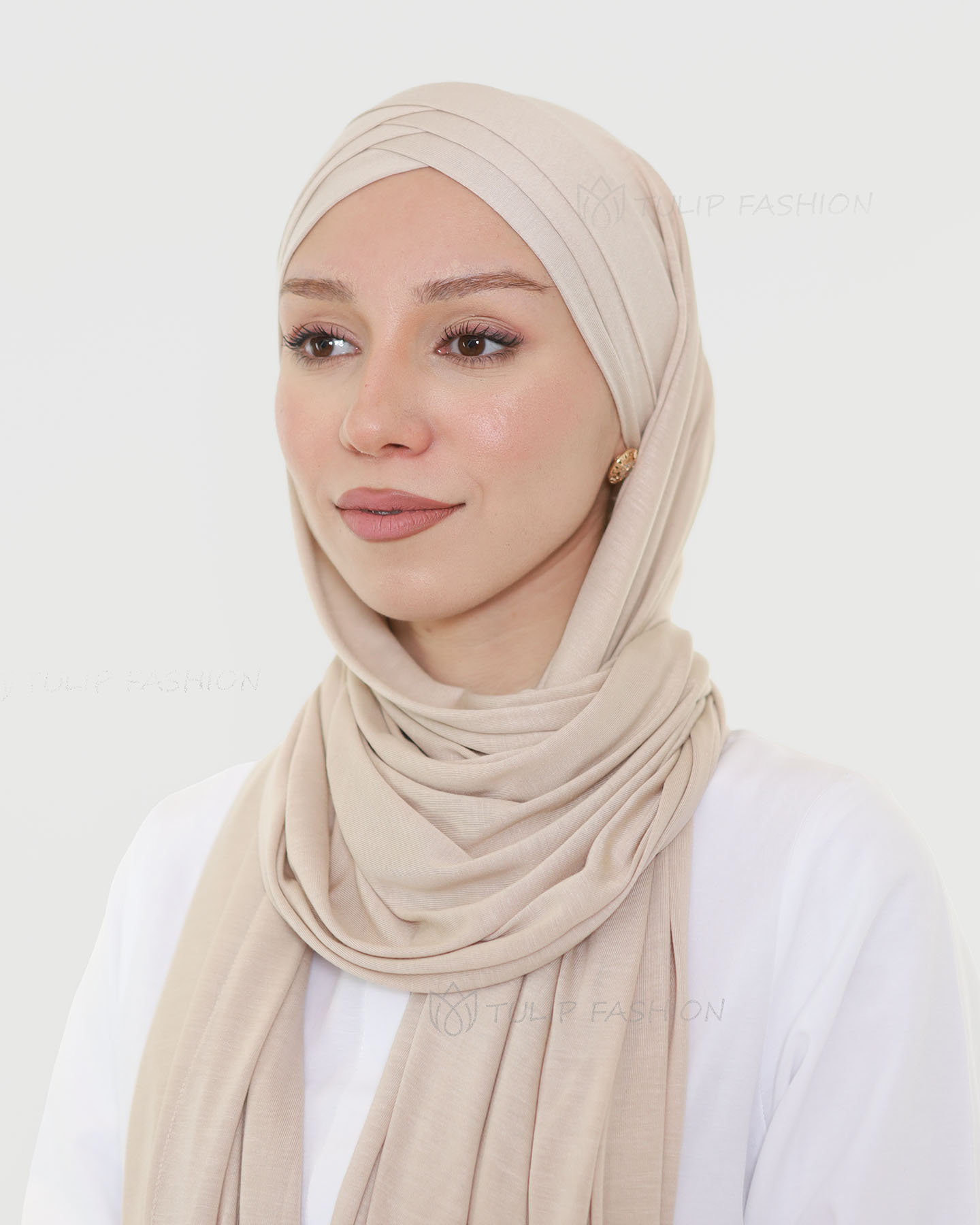 Hijab - Instant Jersey Cross - Beige