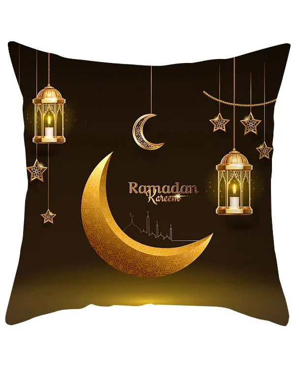 Ramadan Decoration - Pillow case - Gold Lanterns