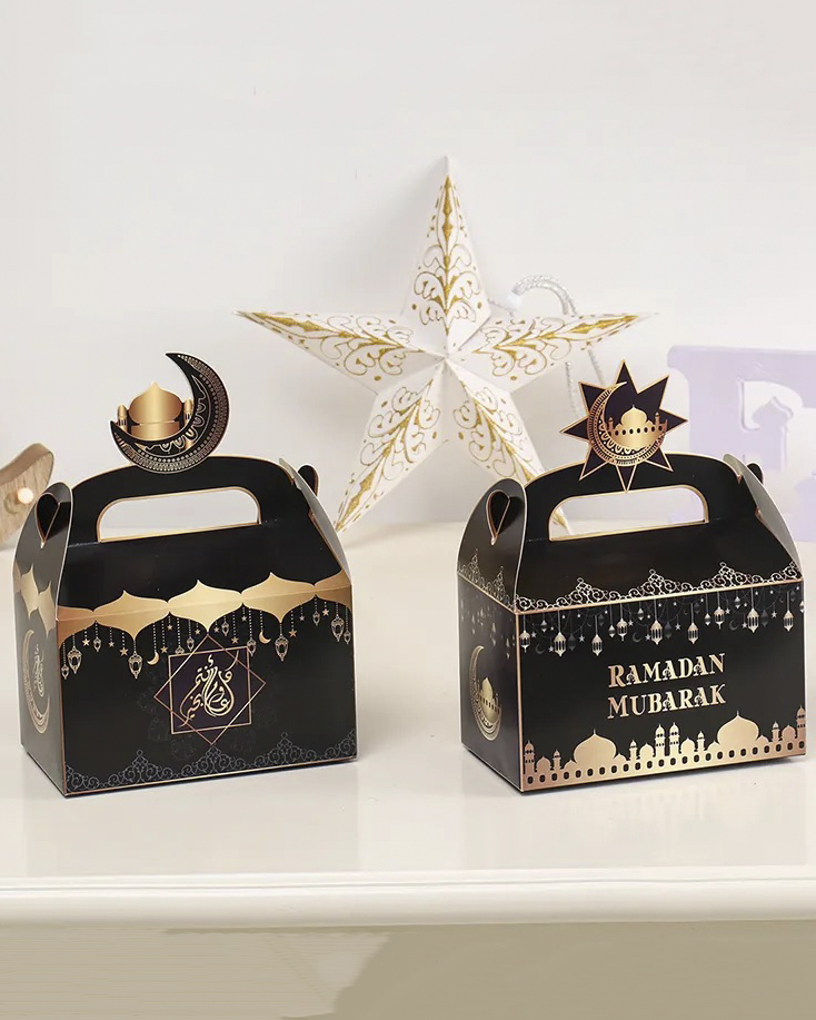Gift box - Eid Mubarak - Black and Gold - 12 pack