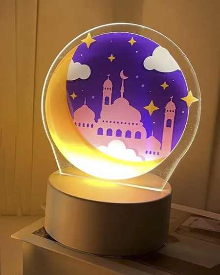 Ramadan Decoration - Table lighting Colored - Mosque - 2