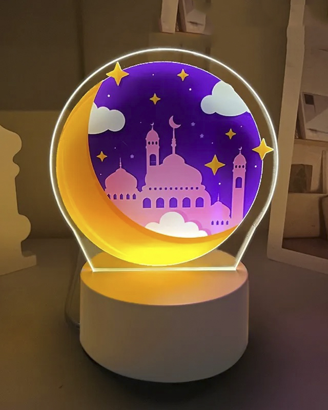 Ramadan Decoration - Table lighting Colored - Mosque