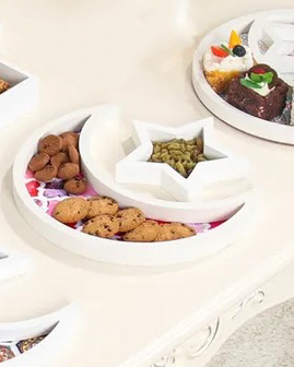 Ramadan Decoration - Tray - Wooden Hilal - 4