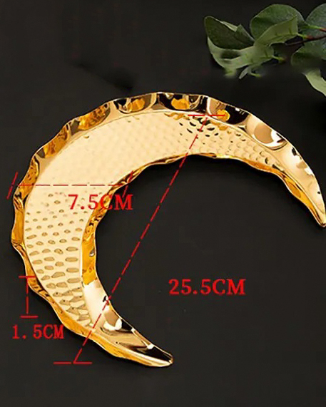 Ramadan Decoration - Tray - Gold Hilal - 2