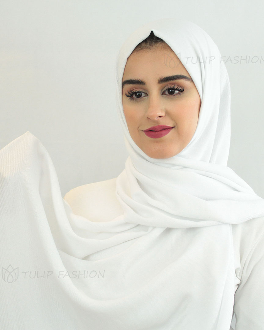 Hijab - Lyx Pashmina - Vit - 2