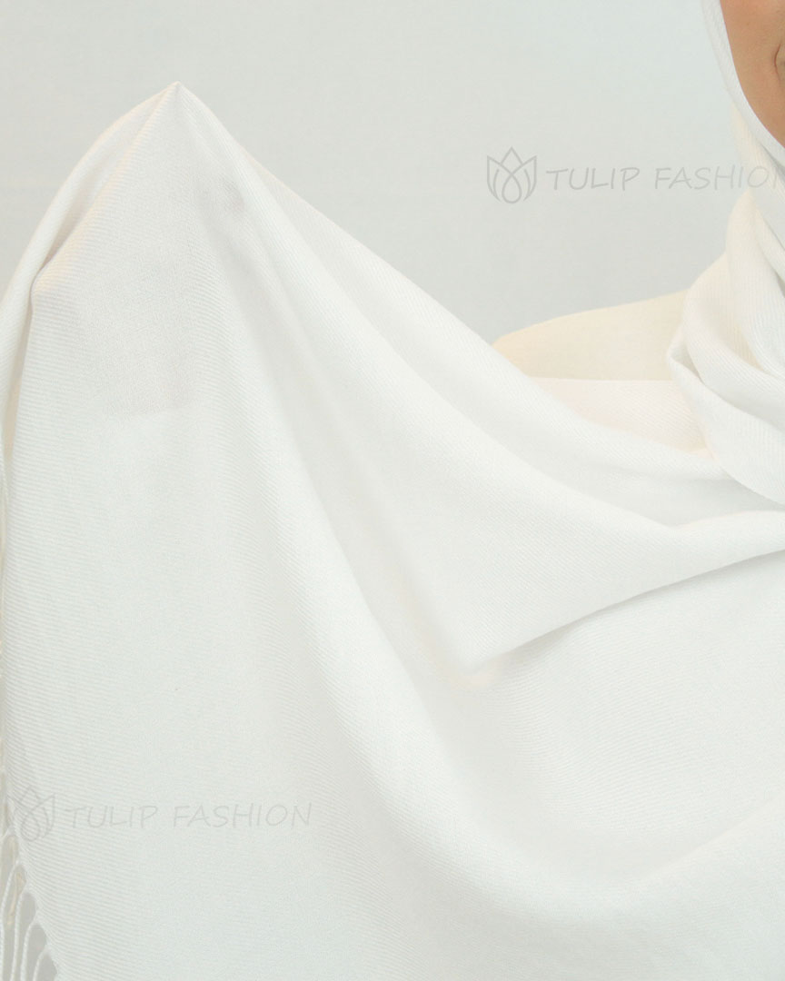 Hijab - Luxury Pashmina - White