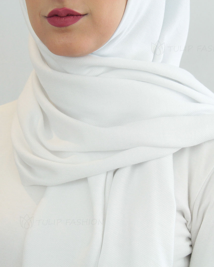 Hijab - Lyx Pashmina - Vit - 4