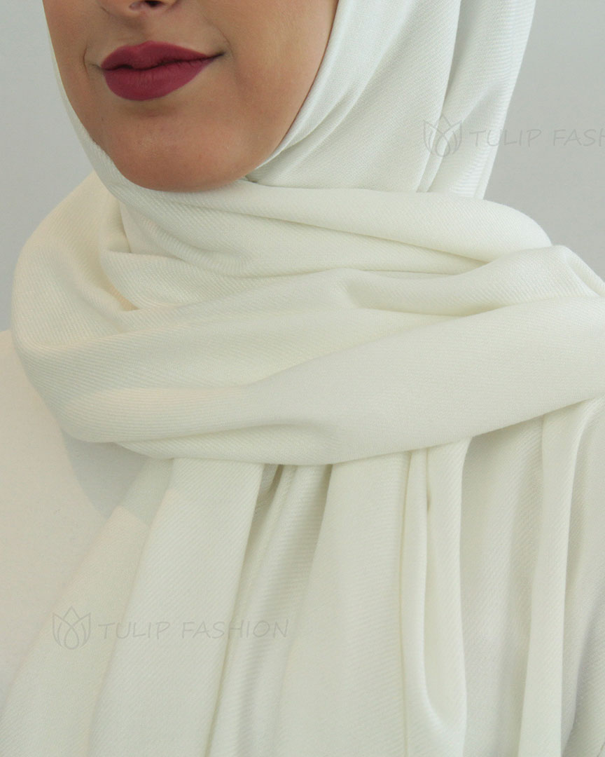 Hijab - Luxury Pashmina - Off-White - 4