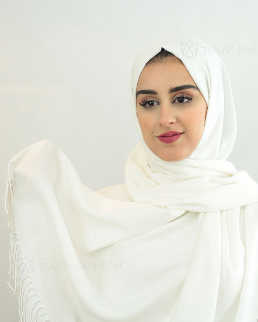 Hijab - Luxury Pashmina - Off-White - 2