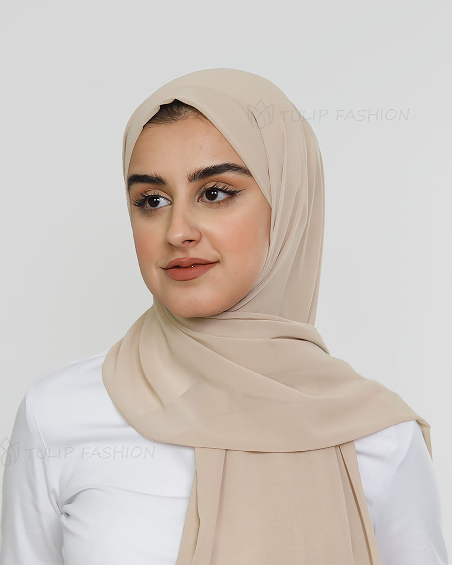 Hijab - Chiffon - Nude Beige - 2
