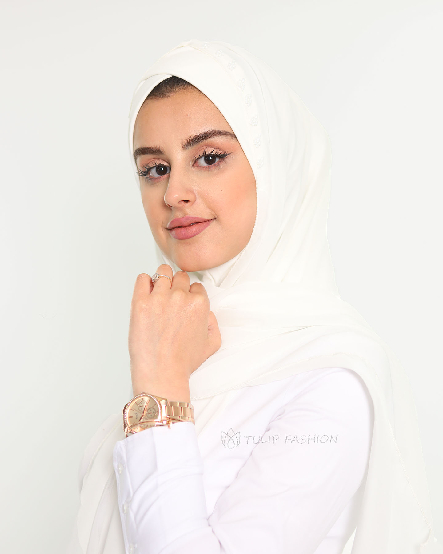 Hijab - Instant Chiffon Lamar - Off-White - 2