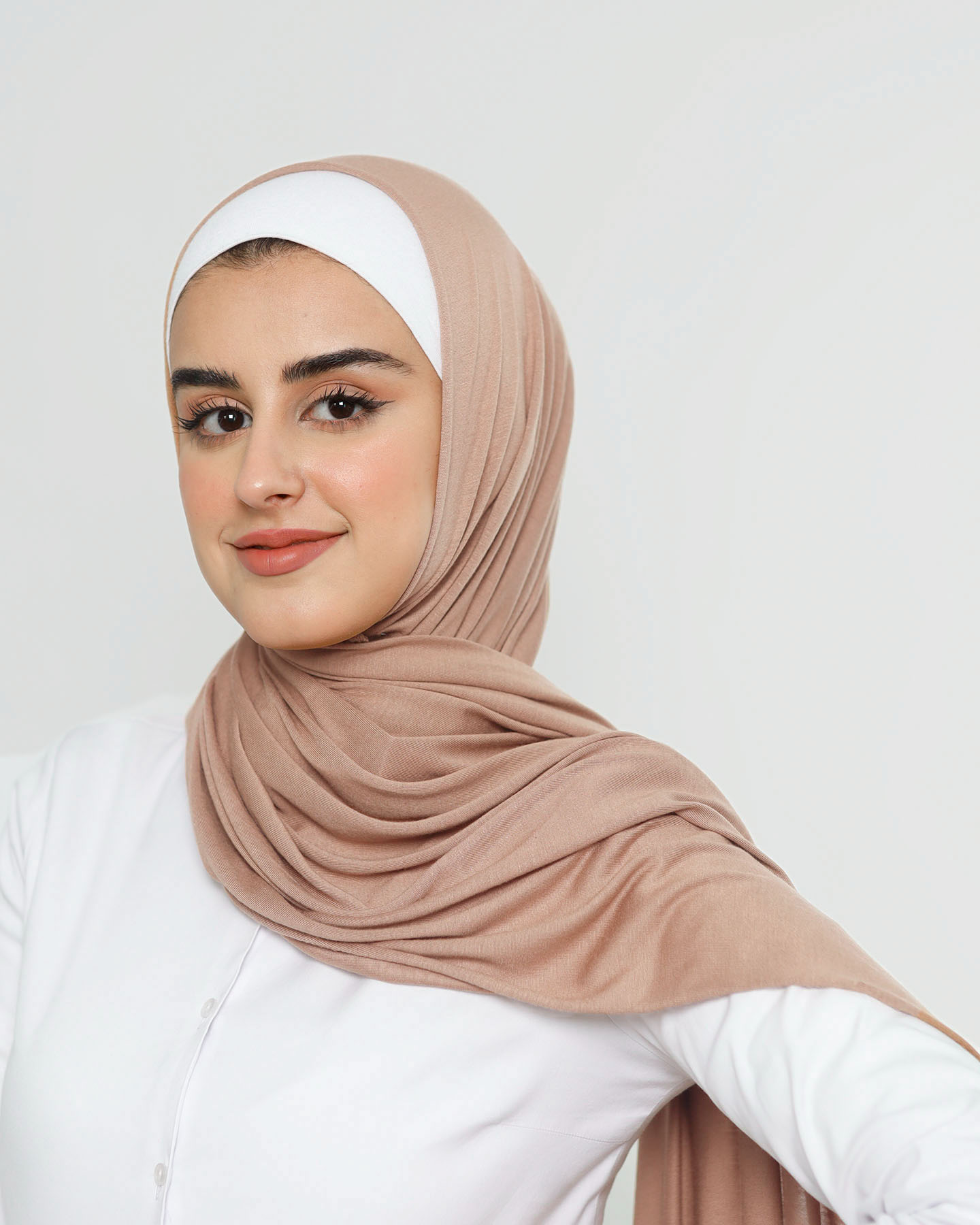 Hijab - Stretch Jersey - Light  Mauve