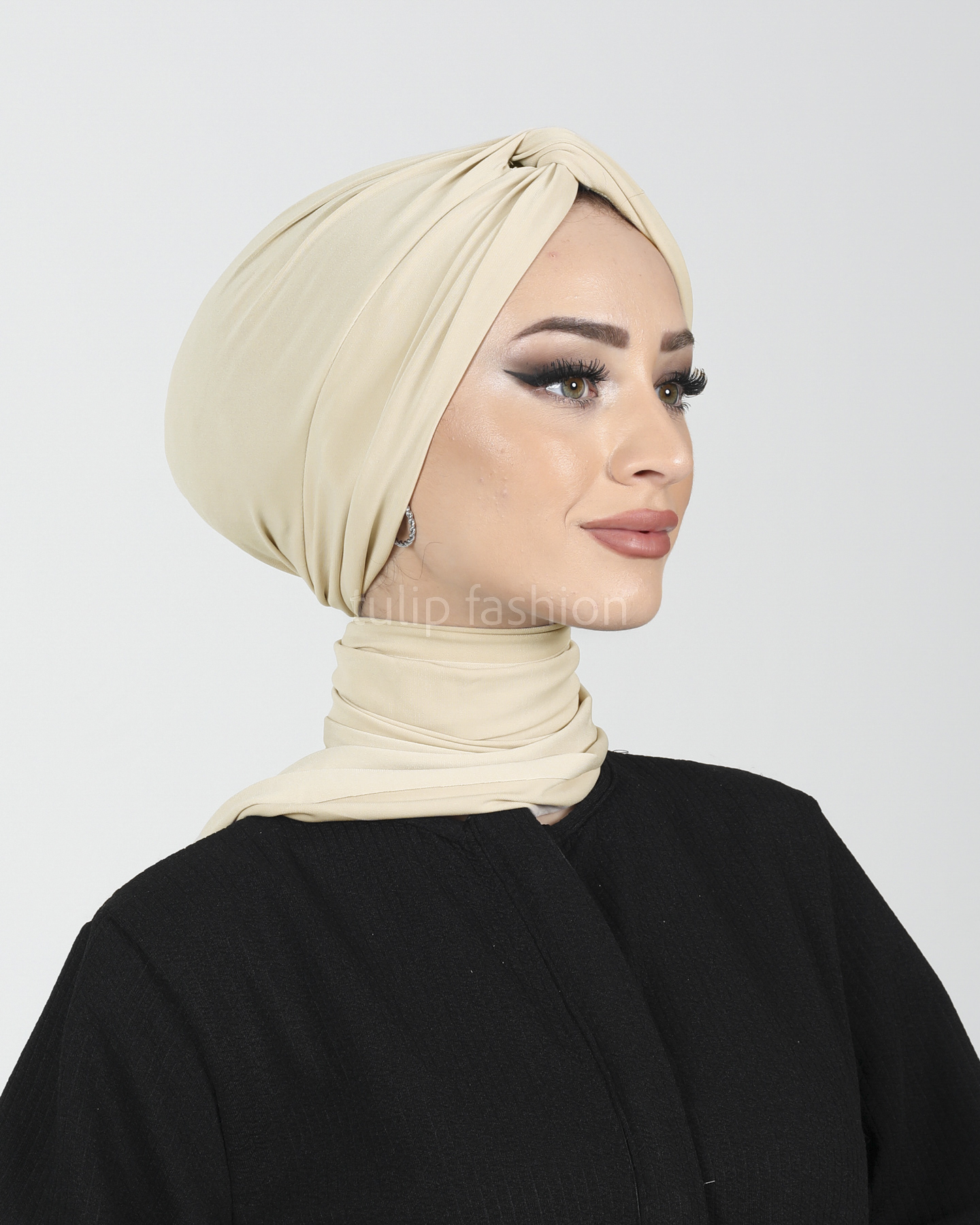 Turban with shawl - Sundus - Camel Beige