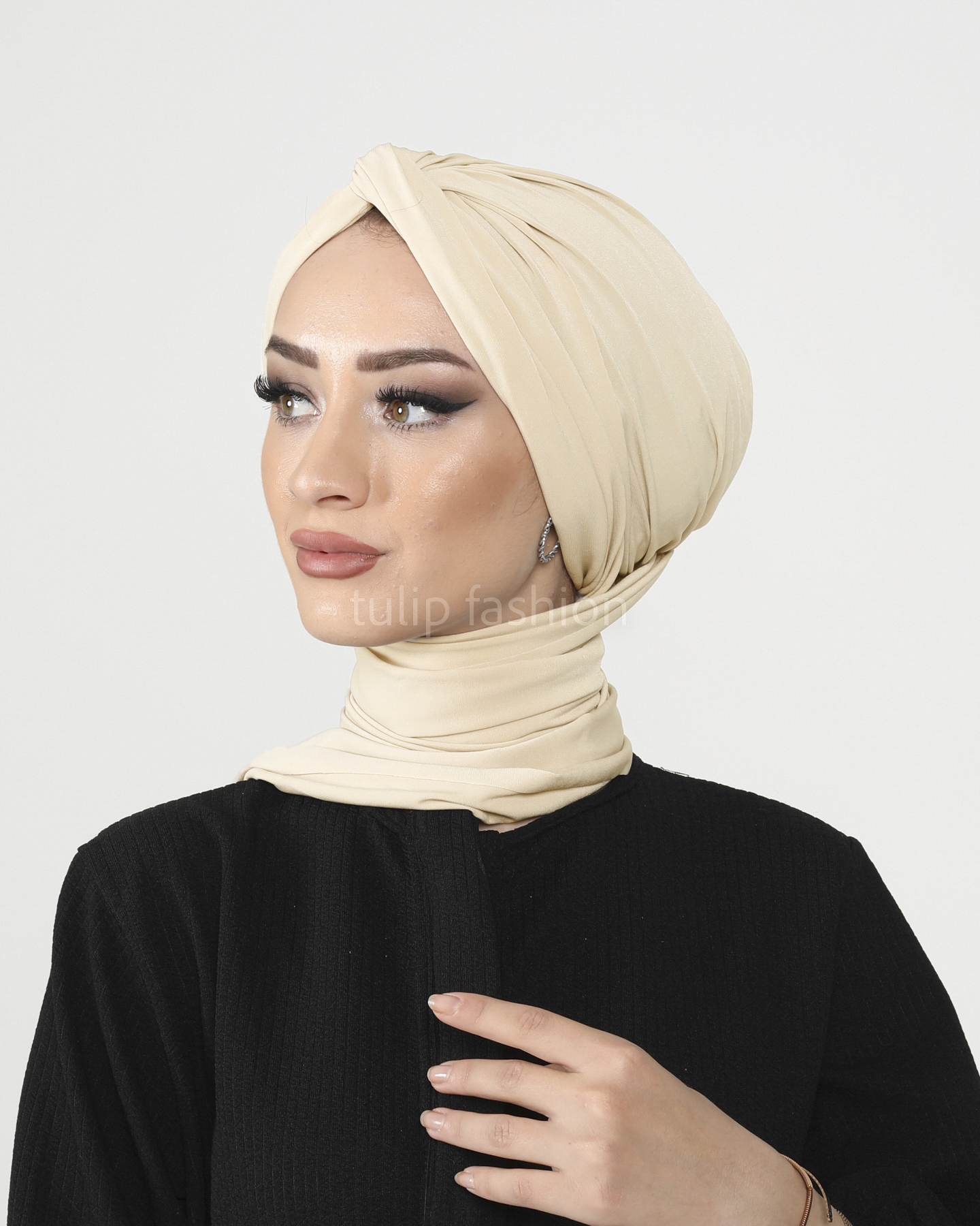 Turban with shawl - Sundus - Camel Beige - 2