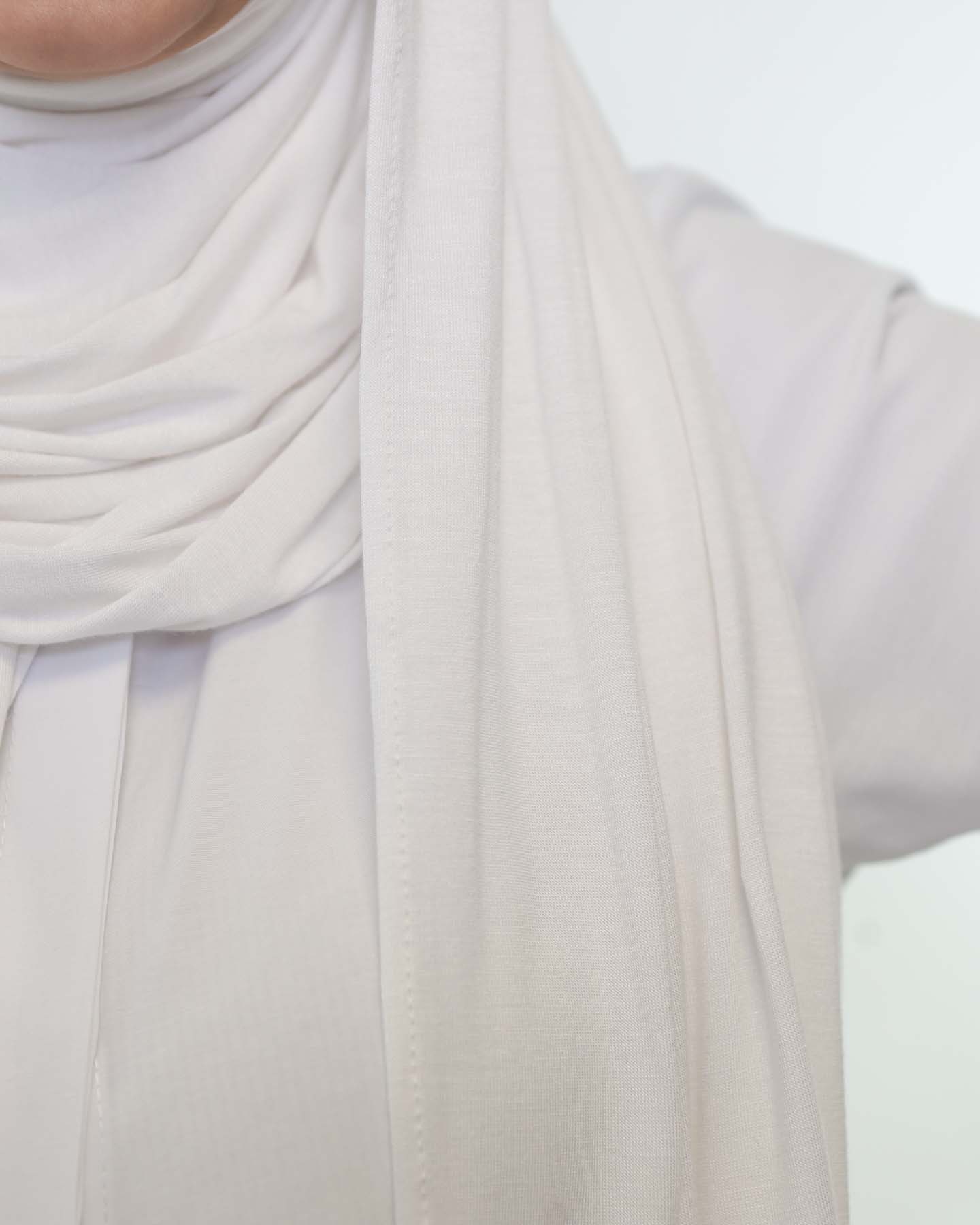 Premium Jersey Mini Hijab - White - 3