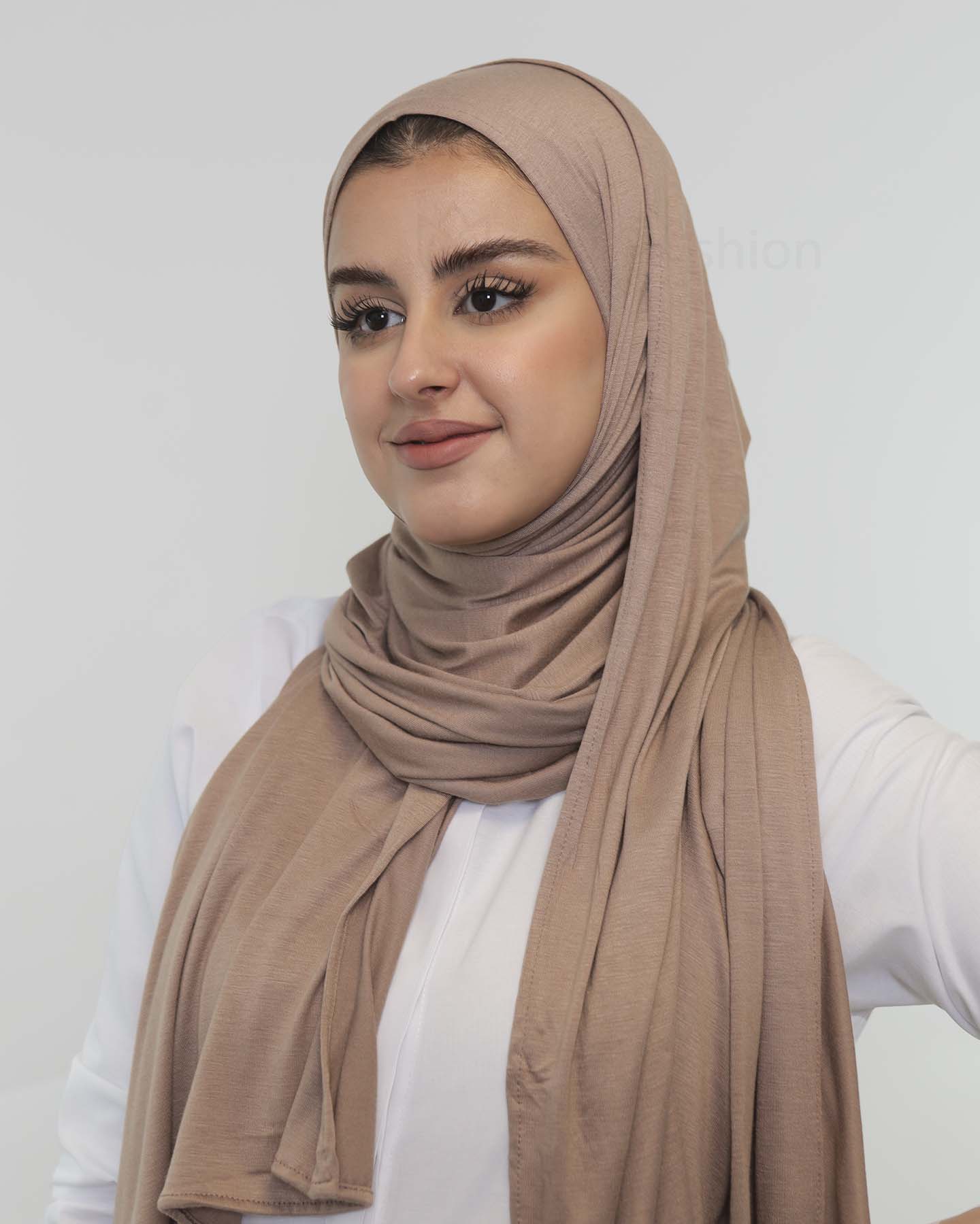 Premium Jersey Mini Hijab - Hazel Brown - 2