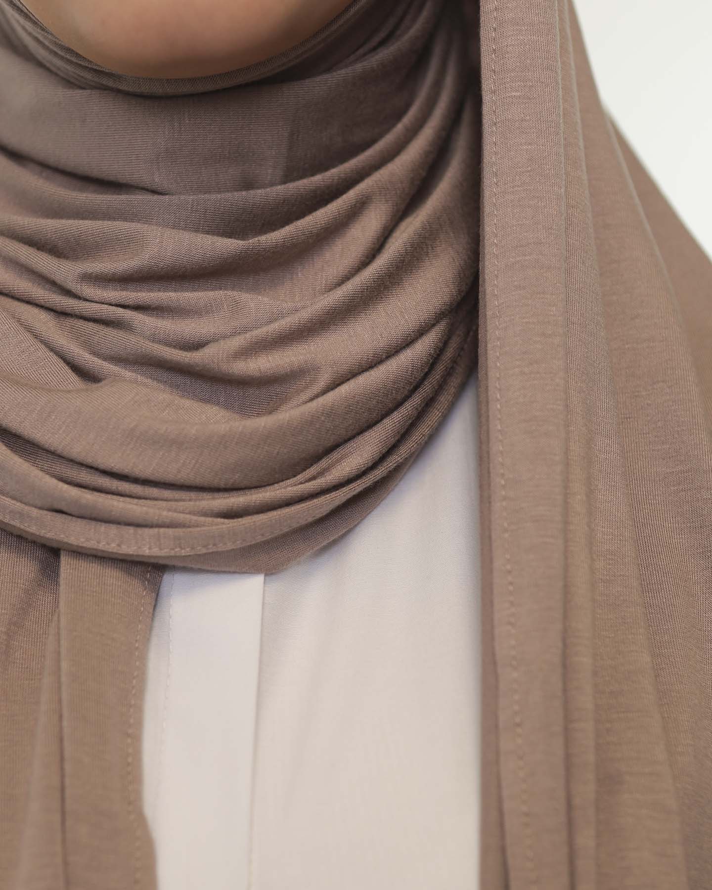Premium Jersey Mini Hijab - Old Mauve - 3