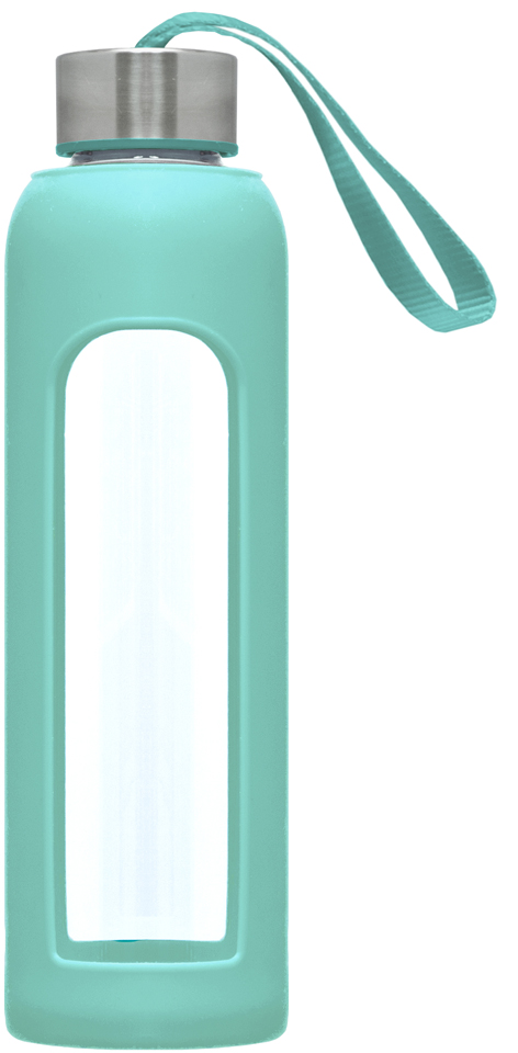 Vattenflaska H₂O Silikon 550 ml, 5+1 färger - 5