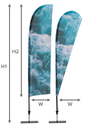 Beachflagga Inomhus Wind & Drop - 2