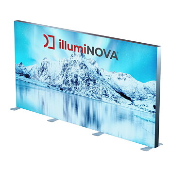 LED Ljuslåda IllumiNOVA  med textiltryck 400x200x12,5cm
