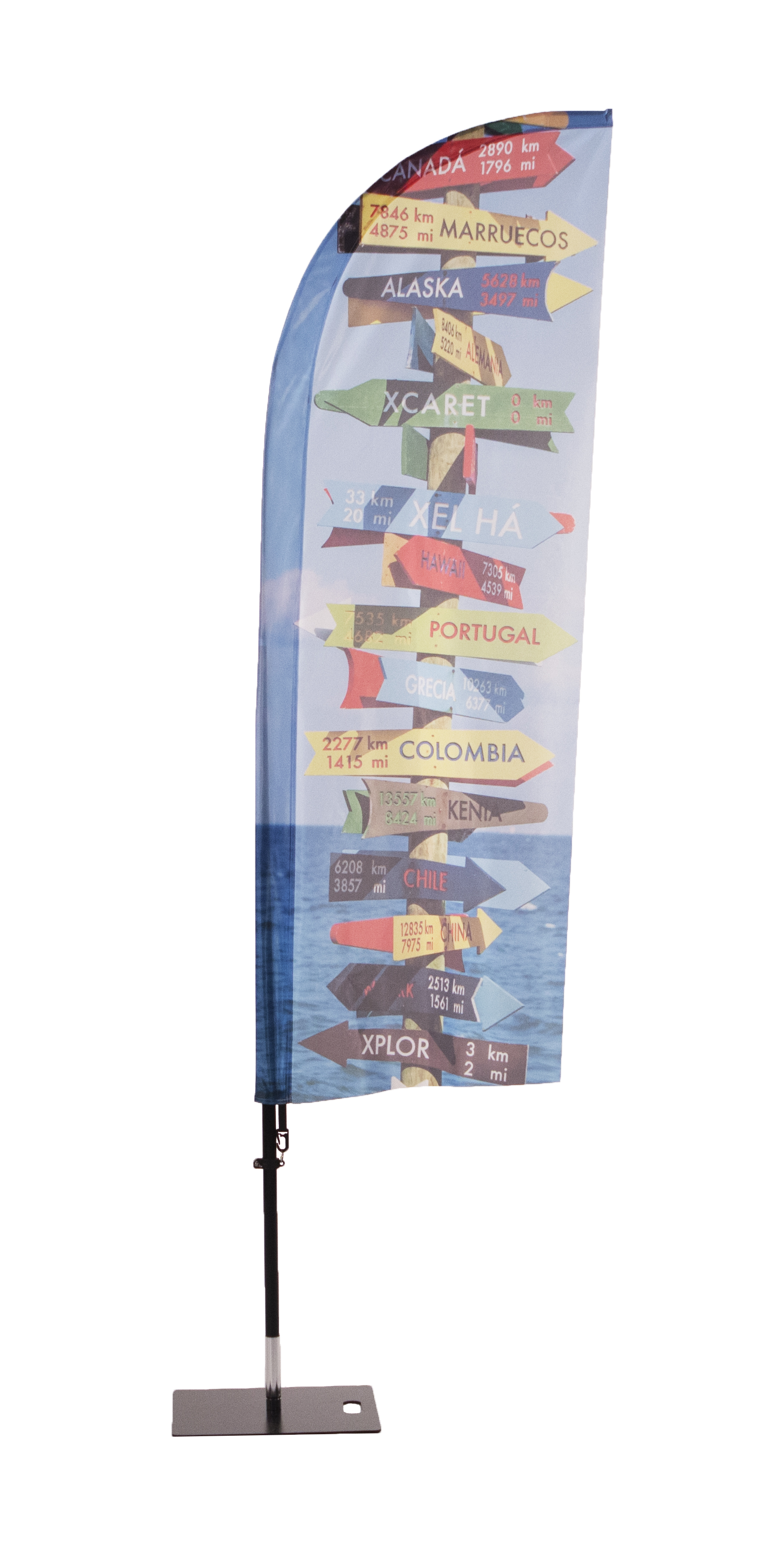 Beachflagga Fiber DROP/WIND, Extra Large H399-471cm - 2