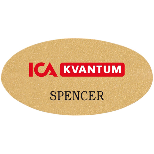 Namnskylt Plast Oval 63 x 32 mm och 4 färger - 2