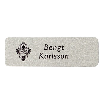 Namnskylt Plast  80 x 25 mm och 4 färger